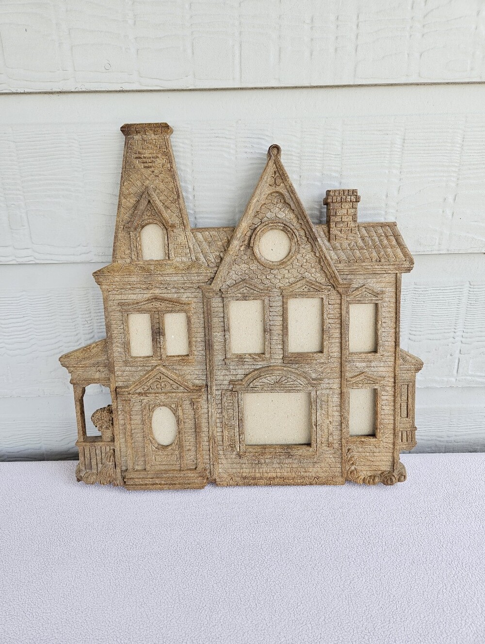 Syroco Victorian Gothic Haunted House Picture Frame Wall Decor #9270 VTG Back